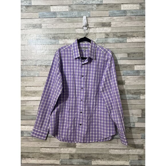 Men’s Express Button Down Shirt Purple Size Large / 15 - Picture 2 of 8
